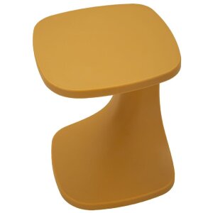 Mauro Ferretti Beistelltisch Ibiza Senf 42x42x52 cm Kunststoff