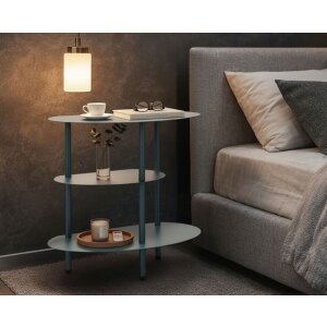 Mauro Ferretti Nachttisch Saturn Ottanio 49,5x27,5x49,5 cm Metall