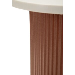Mauro Ferretti Beistelltisch Frankfurt Marble 35x37x53 cm Rot Weiß
