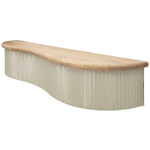 Set rafturi de perete Mauro Ferretti Frankfurt, 2 piese, lemn cauciuc și metal