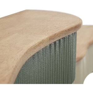 Set rafturi de perete Mauro Ferretti Frankfurt, 2 piese, lemn cauciuc și metal