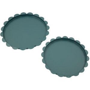 Set de 2 farfurii rotunde Mauro Ferretti Saturno Ottanio Ø33/27,5 cm metal