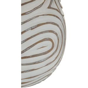 Lampă de masă Mauro Ferretti Oblix, Ø35x55 cm, polyresin, fier, stofă