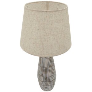 Lampe de masă Mauro Ferretti Hanoi, Ø 35x69,5 cm, poliresină, fier, textil