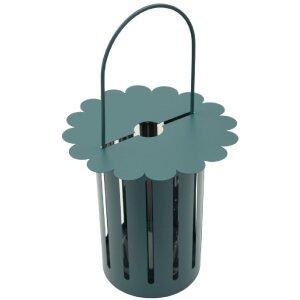 Lanterna Mauro Ferretti Saturno Ottanio, metal și sticlă, Ø24x43 cm