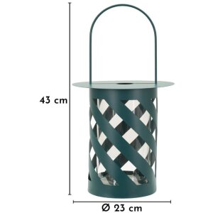 Lateră Saturno Ottanio Twist Mauro Ferretti, Ø23x43 cm, metal și sticlă