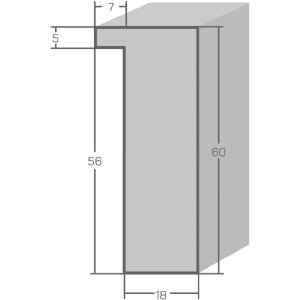Ramă foto MendeFrames H980 din lemn masiv alb măsărit 70x90 cm cu sticlă normală