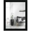 Mirrors Wall H970 – oglindă perete 70x70 cm, cadru lemn masiv negru mătăsos