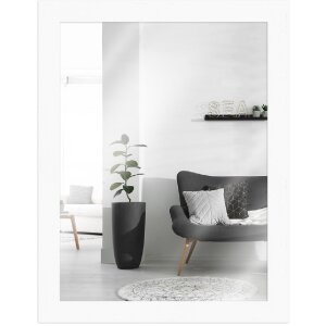 Oglindă de perete MendeFrames H970 albă cu textură 70x100 cm