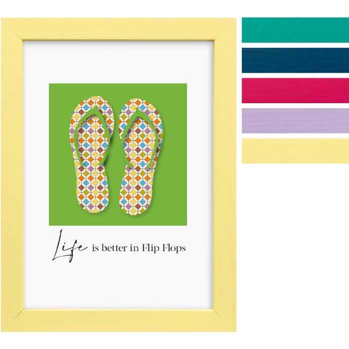 Rama foto Goldbuch Lunaro – ramă foto din lemn cu profil plat, în culori trendy