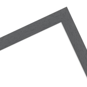 Ramă foto MendeFrames din lemn masiv gri 18x24 cm cu sticlă artificială și suport