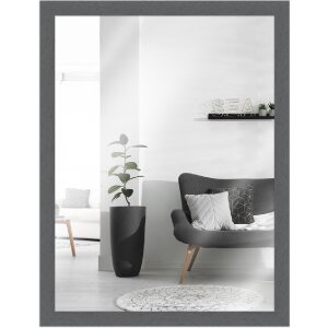 Oglindă MendeFrames serie H960 gri 40x40 cm, ramă din lemn masiv 2 cm