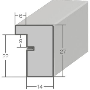 Ramă foto MendeFrames din lemn masiv gri, 59,4x84,1 cm, sticlă transparentă