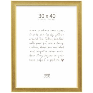 Rama foto Deknudt S244 din polistiren cu finisaj lemn și sticlă transparentă