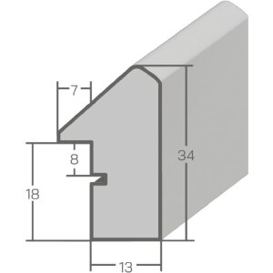 Ramă foto din lemn MendeFrames H790 Strandhaus 30x30 cm cu sticlă de muzeu