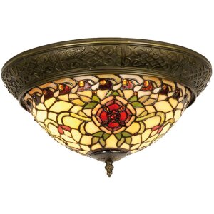 Glas Deckenlampe 38 cm buntes Glas