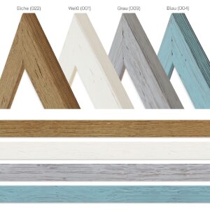 Râmă foto MendeFrames H750 din lemn masiv, 15x15 cm, gri, cu sticlă muzeală