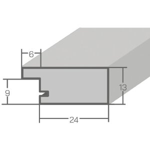 Râmă foto MendeFrames H720, stil casă de țară, 50x60 cm, gri, cu sticlă de muzeu