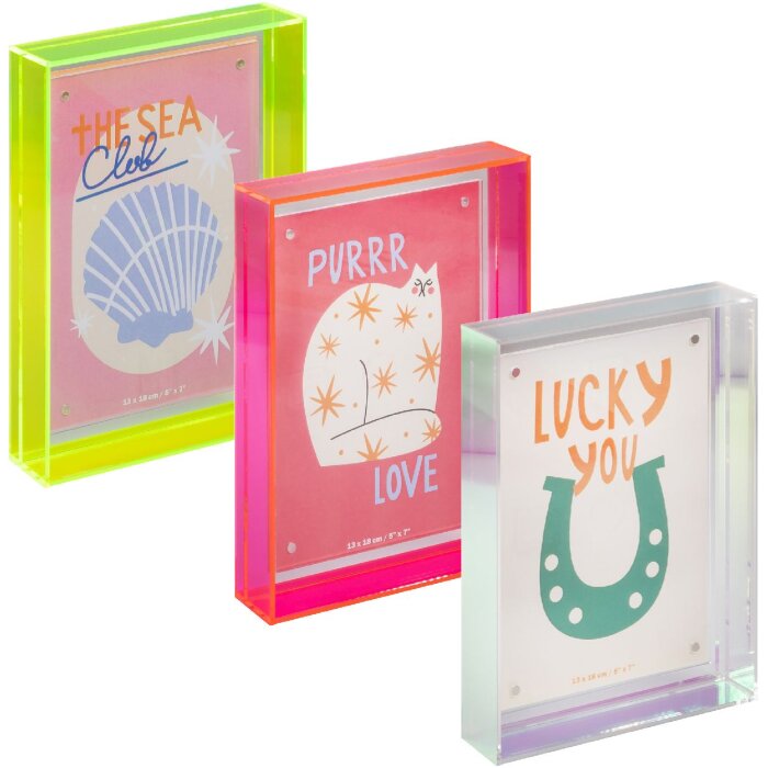 Rama foto Walther Summertime Neon Acrilic 13x18 cm – 3 culori