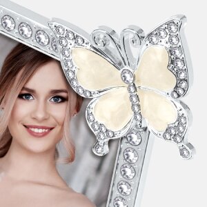 ZEP Ives ramă foto argint lucios cu fluturi 10x15 cm