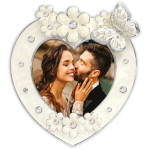 ZEP Schubert Ramă Foto Metalică Inimă 8x8 cm Argintie cu...
