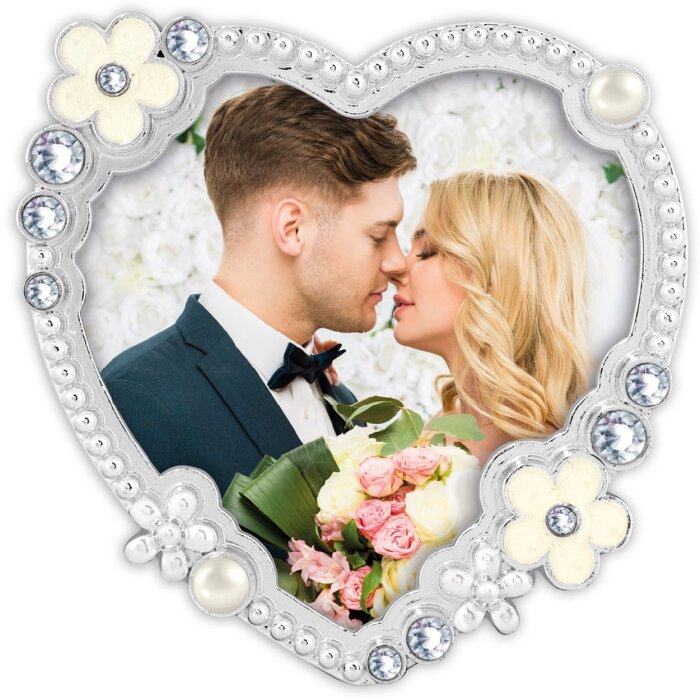 Rama foto ZEP Brahms în formă de inimă, metalică, 7,5x7,5 cm