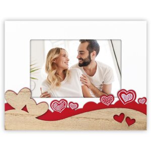 ZEP Fotorahmen Giulietta Holz rot weiß 10x15 cm...