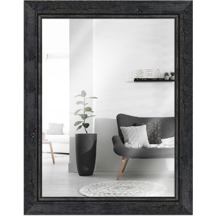 Oglindă de perete MendeFrames H660, stil Shabby-Chic, 50x75 cm, negru