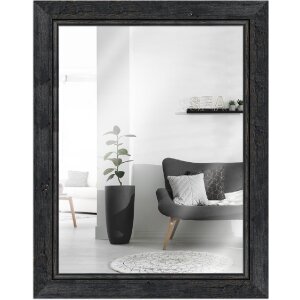 Oglindă de perete MendeFrames H660, stil Shabby-Chic, 50x75 cm, negru