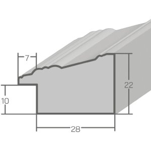 Ramă foto baroc MendeFrames H650, 24x30 cm, albă cu sticlă antireflex