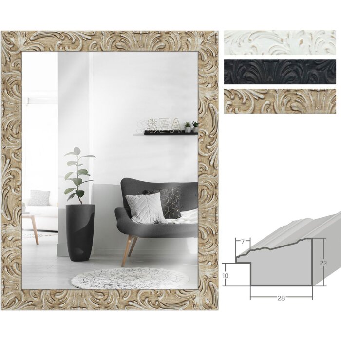 Rama foto barocă H650 din lemn masiv – ornamente luxoase pentru orice cameră