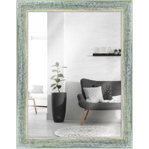 Oglindă de perete H640 Shabby-Chic din lemn masiv, 7 culori & dimensiuni