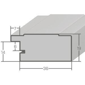 Oglindă de perete MendeFrames H630 Shabby-Chic 70x90 cm, albă cu efect rustic