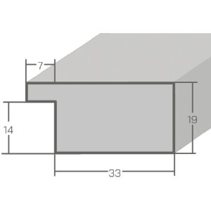 MendeFrames oglindă de perete H610 vintage gri 30x40 cm