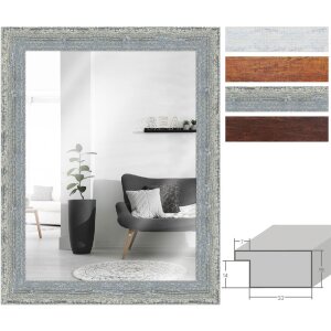 Oglindă de perete MendeFrames H610 vintage, lemn masiv, diverse culori și dimensiuni