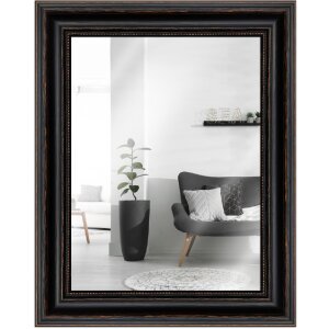 Oglindă de perete MendeFrames H550 antic negru 29,7x42 cm