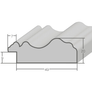 Spațiu de perete MendeFrames H550, antic argint, 30x90 cm