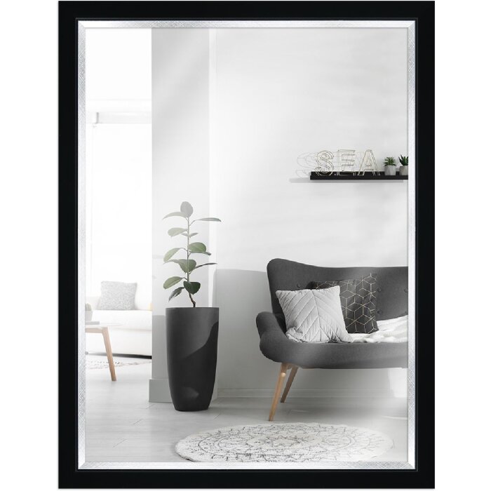 MendeFrames oglindă de perete H490 Modern negru 15x20 cm
