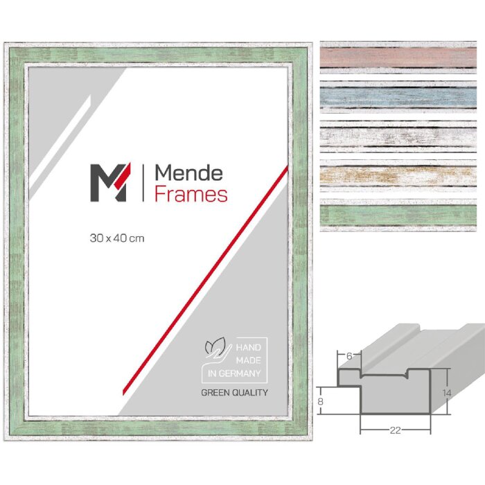 Rama foto MendeFrames H460 Vintage din lemn masiv, pastel, 10x10–50x70 cm