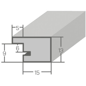 MendeFrames H430 Clasic Stejar 20x40 cm Sticlă Antireflex