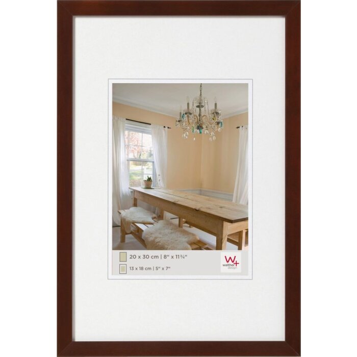 Walther Holzrahmen PEPPERS 30x40 cm Nussbaum Blockprofil Klarglas
