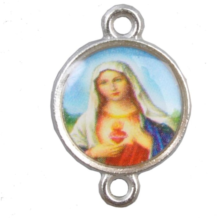 Clayre & Eef Medaillon Madonna Ø 2 cm Metallanhänger Schmuck Dekoration