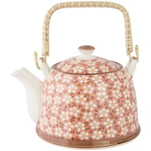 Clayre & Eef Teekanne Keramik rosa Ø 14x14 cm...