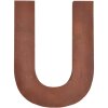 Clayre & Eef Letter U 20 cm Einzelbuchstabe Eisen schwarz