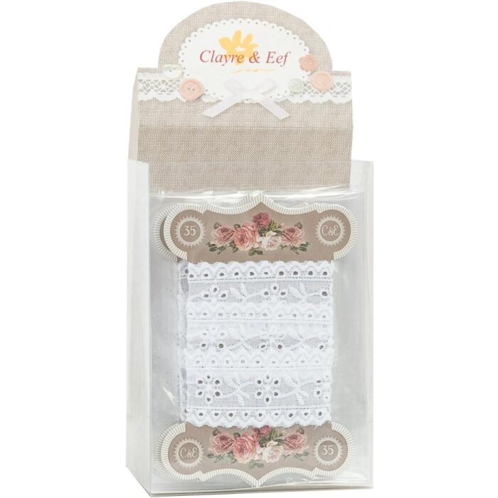 Spitzenband LI070S von Clayre & Eef, weiß, 45 cm