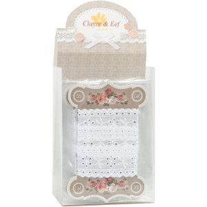 Spitzenband weiß 45 cm