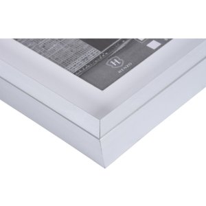 Henzo Kunststoffrahmen METALLICA silber 13x18 cm mit Passepartout 9x13 cm