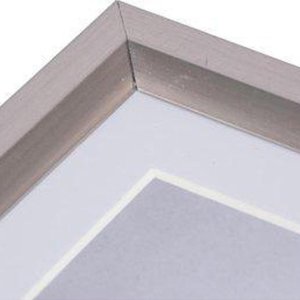 Henzo Kunststoffrahmen METALLICA 13x18 cm dunkelgrau mit Passepartout 9x13 cm