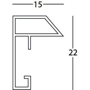 Henzo Kunststoff-Rahmen METALLICA 15x20 cm silber mit Passepartout 10x15 cm
