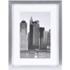 Henzo Kunststoff-Rahmen METALLICA 15x20 cm silber mit Passepartout 10x15 cm
